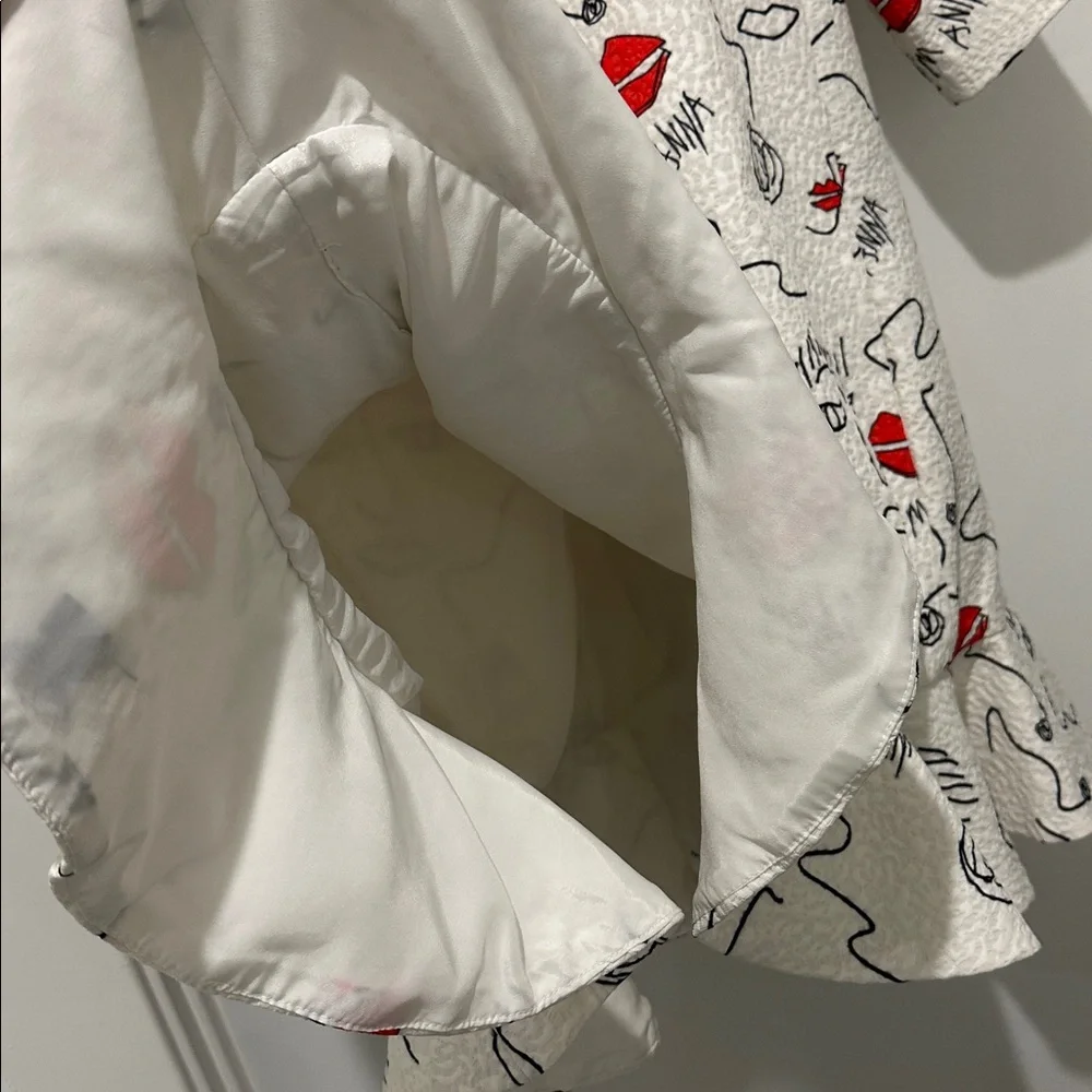 MANUA MANADO ABSTRACT DRESS WITH RUFFLE HEM - Picture 6 of 16